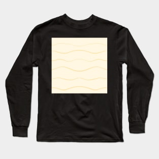 Pastel Yellow Waves Long Sleeve T-Shirt